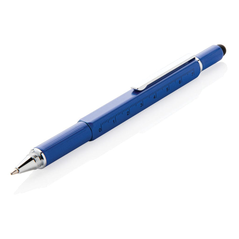 Penna multiattrezzo 5 in 1 in alluminio Colore: blu €5.44 - P221.555
