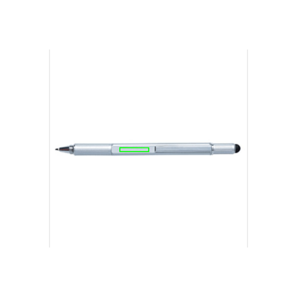 Penna multiattrezzo 5 in 1 in alluminio - personalizzabile con logo