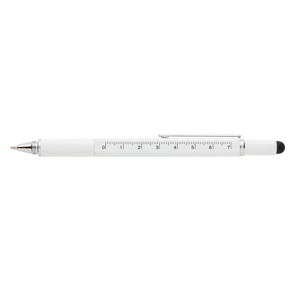 Penna multiattrezzo 5 in 1 in alluminio - personalizzabile con logo