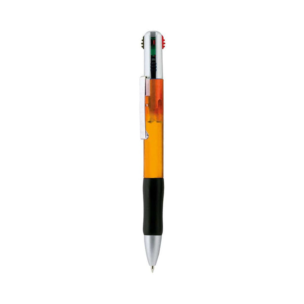 Penna Multifour arancione - personalizzabile con logo