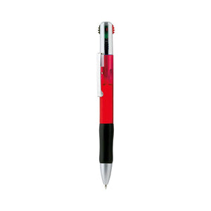 Penna Multifour rosso - personalizzabile con logo