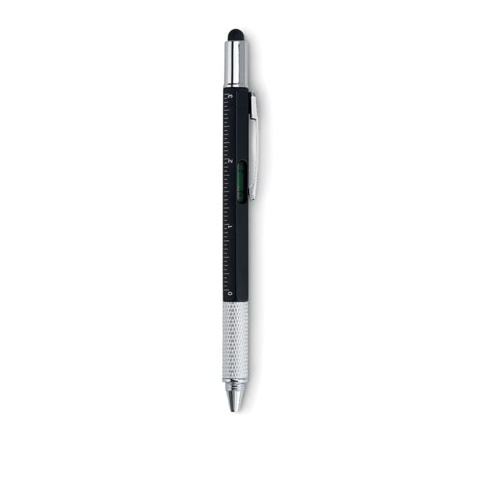 Penna multifunzione Nero - personalizzabile con logo