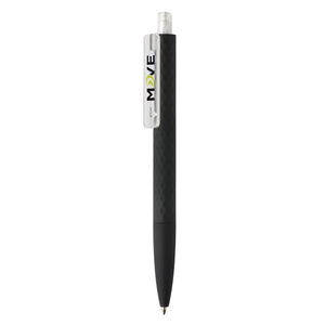 Penna nera X3 smooth touch - personalizzabile con logo