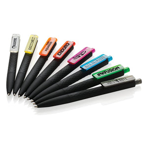 Penna nera X3 smooth touch - personalizzabile con logo