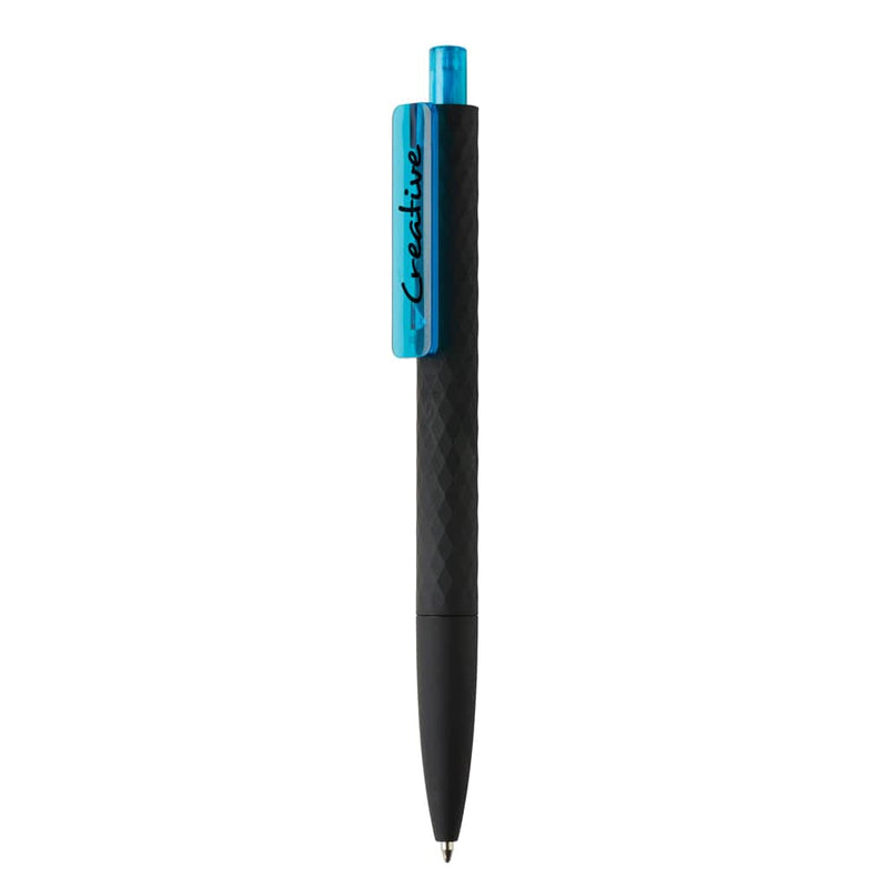 Penna nera X3 smooth touch - personalizzabile con logo