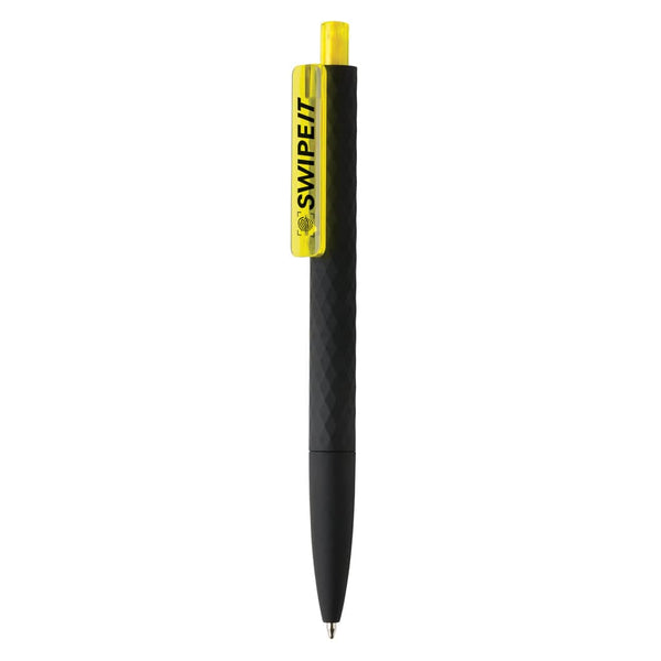 Penna nera X3 smooth touch - personalizzabile con logo