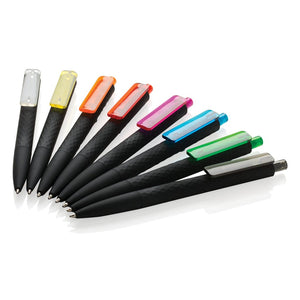 Penna nera X3 smooth touch - personalizzabile con logo