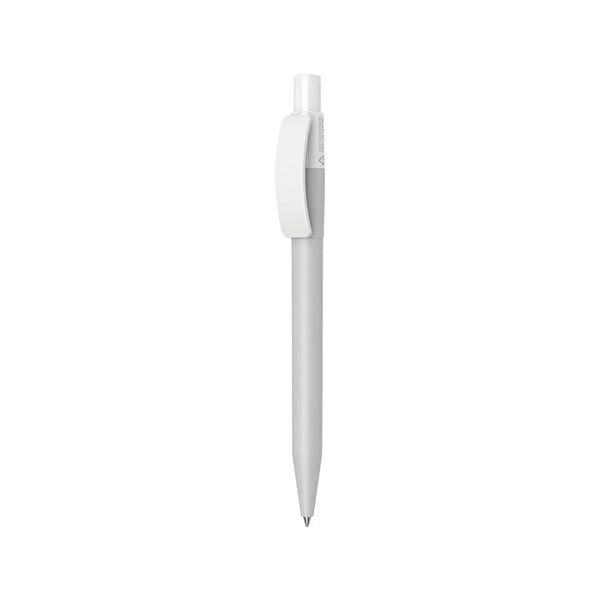 PENNA PIXEL RECYCLED - Dettagli bianchi grigio - personalizzabile con logo