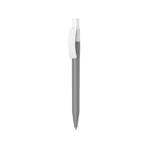 PENNA PIXEL RECYCLED - Dettagli bianchi grigio scuro - personalizzabile con logo