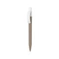 PENNA PIXEL RECYCLED - Dettagli bianchi marrone - personalizzabile con logo