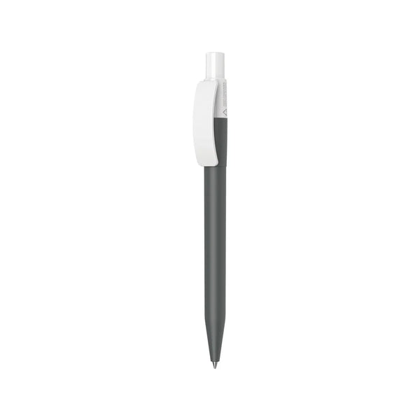 PENNA PIXEL RECYCLED - Dettagli bianchi nero - personalizzabile con logo