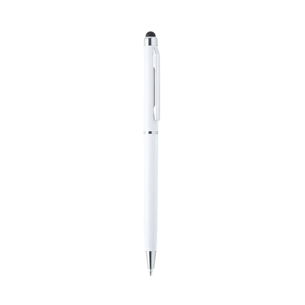Penna Puntatore Touch Alfil bianco - personalizzabile con logo