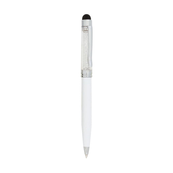 Penna Puntatore Touch Globix bianco - personalizzabile con logo