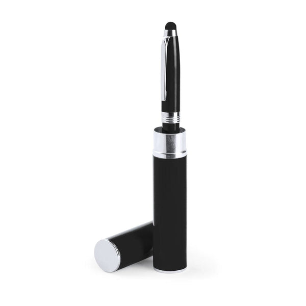 Penna Puntatore Touch Hasten nero - personalizzabile con logo
