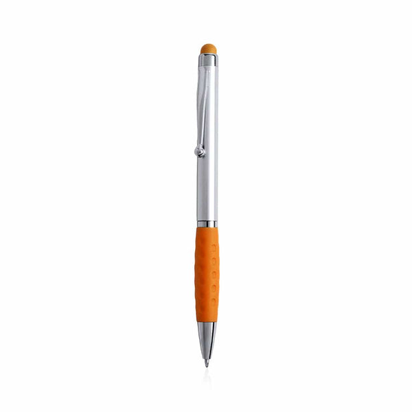 Penna Puntatore Touch Sagursilver arancione - personalizzabile con logo