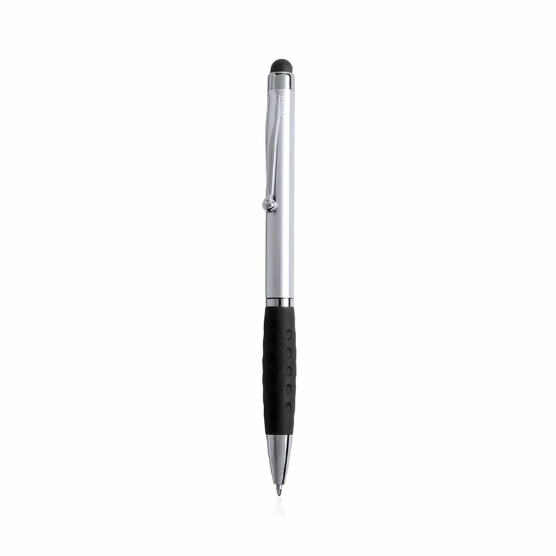 Penna Puntatore Touch Sagursilver nero - personalizzabile con logo