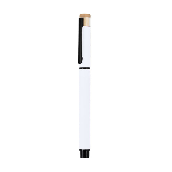 Penna Roller Prucek bianco - personalizzabile con logo