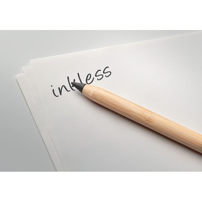 Penna senza inchiostro beige - personalizzabile con logo