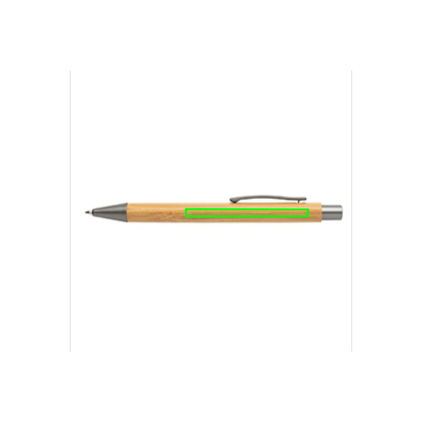Penna sottile in bambù marrone - personalizzabile con logo