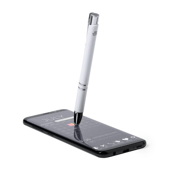 Penna stilo Touch Antibatterica Topen bianco - personalizzabile con logo