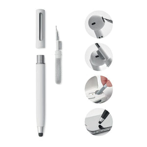 Penna stilo TWS set di pulizia bianco - personalizzabile con logo