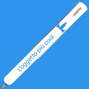 Penna storica Snappy Bianco - personalizzabile con logo