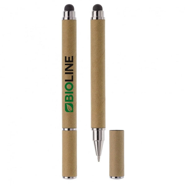 Penna stylus in carta Marrone - personalizzabile con logo