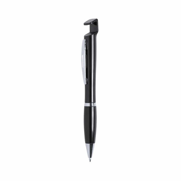 Penna Supporto Cropix nero - personalizzabile con logo