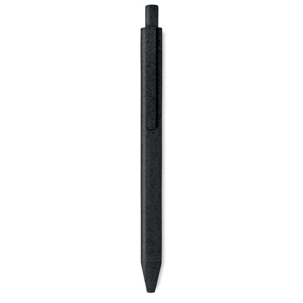 Penna tipo paglia Nero - personalizzabile con logo