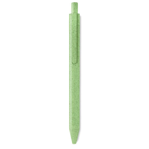 Penna tipo paglia verde - personalizzabile con logo