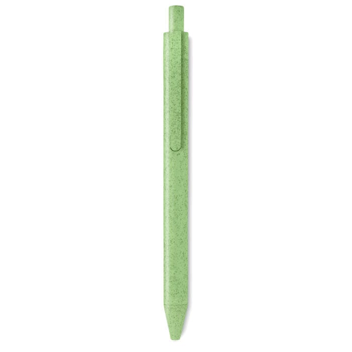 Penna tipo paglia verde - personalizzabile con logo