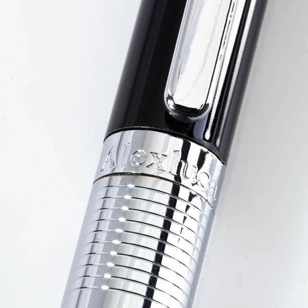 Penna Touch Lantey nero / argento - personalizzabile con logo