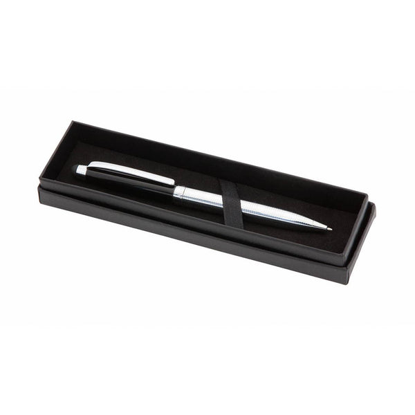 Penna Touch Lantey nero / argento - personalizzabile con logo