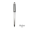 Penna Touch Lantey nero / argento - personalizzabile con logo
