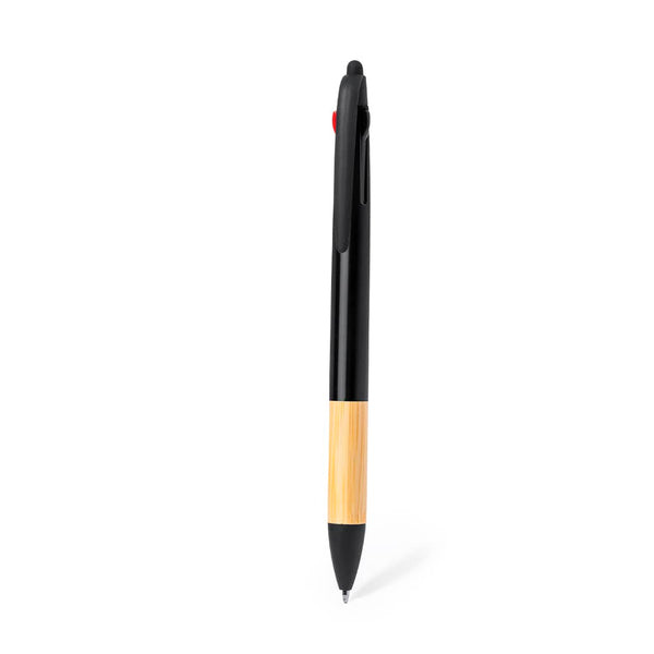 Penna Touch Multicolore Milok nero - personalizzabile con logo