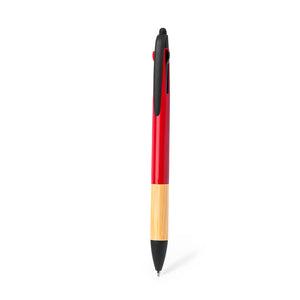 Penna Touch Multicolore Milok rosso - personalizzabile con logo