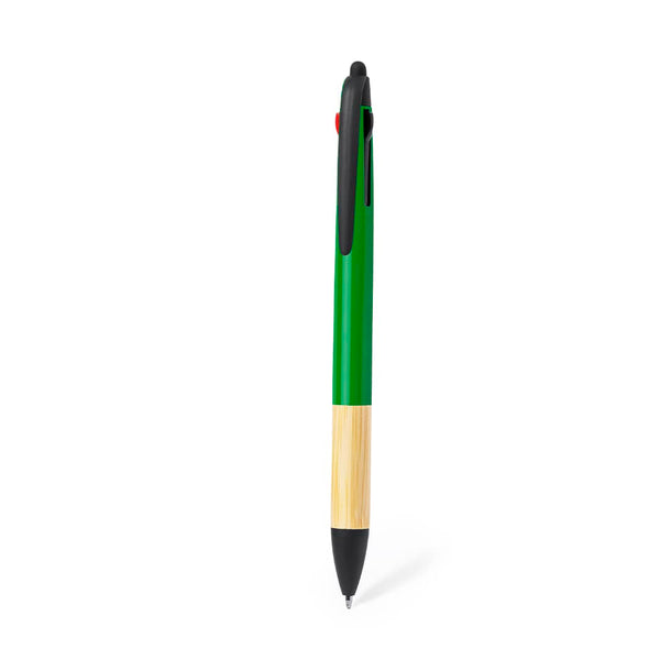 Penna Touch Multicolore Milok verde - personalizzabile con logo