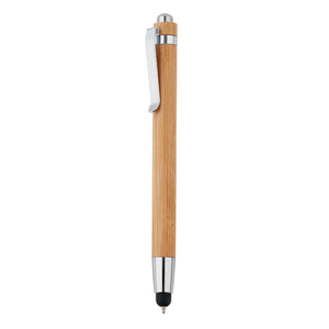 Penna touchscreen Bamboo marrone - personalizzabile con logo