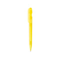 Penna trasparente Devin in rABS GRS giallo - personalizzabile con logo