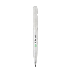 Penna trasparente Devin in rABS GRS - personalizzabile con logo