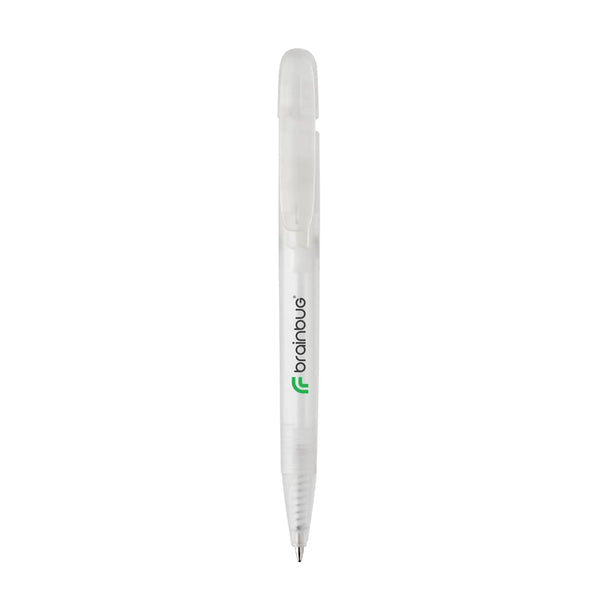 Penna trasparente Devin in rABS GRS - personalizzabile con logo