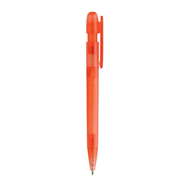 Penna trasparente Devin in rABS GRS - personalizzabile con logo