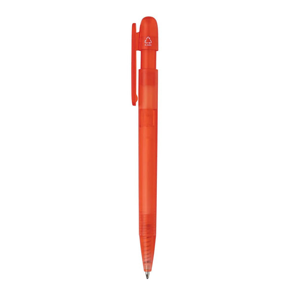 Penna trasparente Devin in rABS GRS - personalizzabile con logo