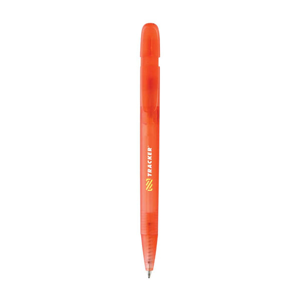 Penna trasparente Devin in rABS GRS - personalizzabile con logo