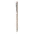 Penna twist in fibra di grano beige - personalizzabile con logo