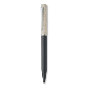 Penna twist in fibra di grano bianco - personalizzabile con logo