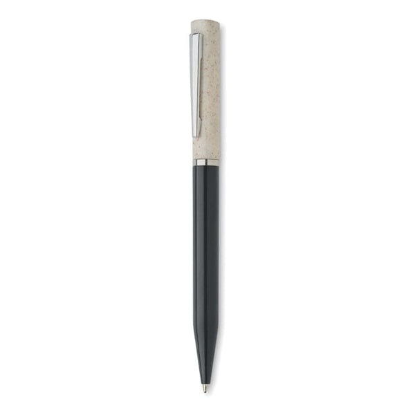 Penna twist in fibra di grano bianco - personalizzabile con logo