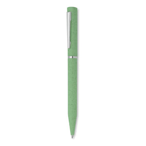 Penna twist in fibra di grano Verde - personalizzabile con logo