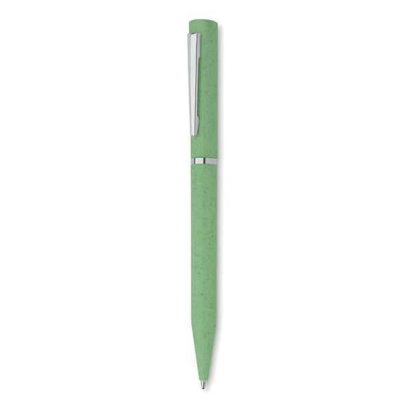 Penna twist in fibra di grano Verde - personalizzabile con logo