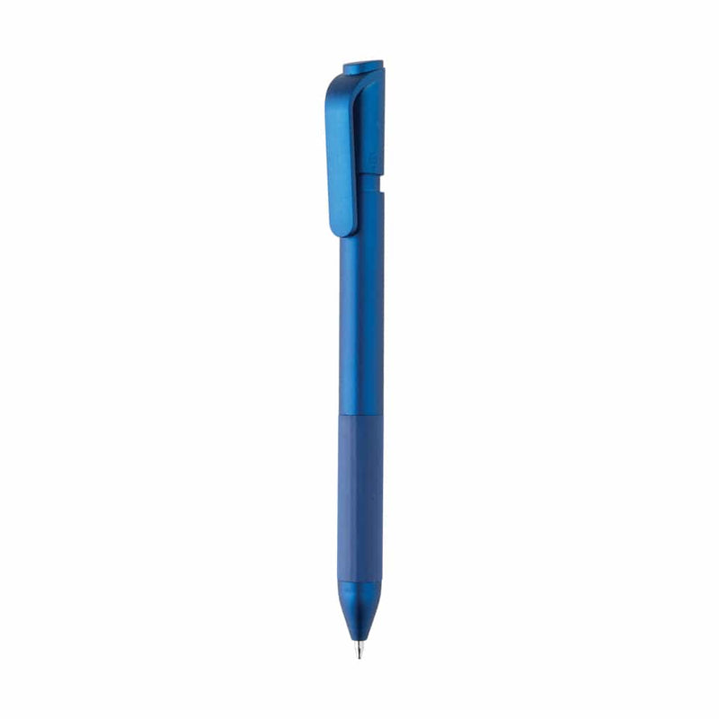 Penna TwistLock in ABS certificato GRS blu - personalizzabile con logo